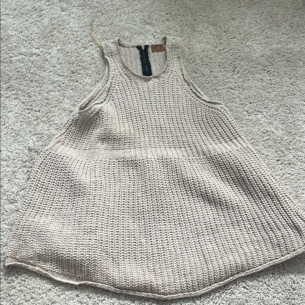 Women's Cream Knit Tank Top